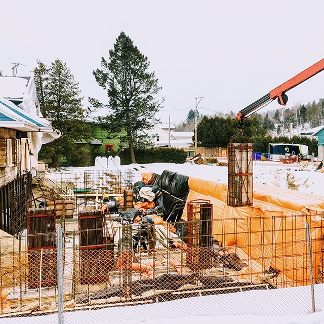 En plein chantier à la Malbaie